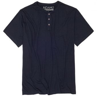 ADAMO T-Shirt "Silas" with buttons navy blue 