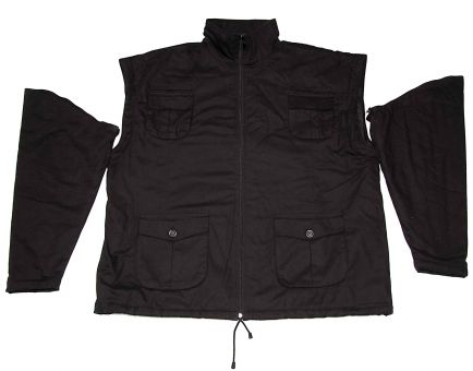 Giacca invernale nera Zip off 